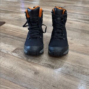 The North Face Men's Black and Orange Snow Boots